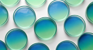 ワクチン治験とは？仕組み、重要性、参加方法を解説 - an overhead flat-lay of 男性y glass petri dishes containing ultra vibrant