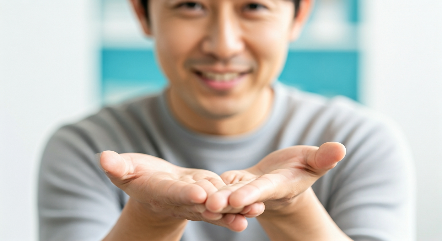 見出し2用: 疾患別治験の見つけ方：最新データベースから医師相談まで【2026年版】 - a close-up portrait of a 日本人 in their 30s