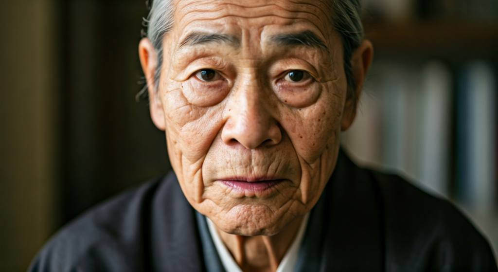 アルツハイマー新薬治験：家族と未来のための決断ガイド【最新情報】 - a portrait of an elderly japanese 人物