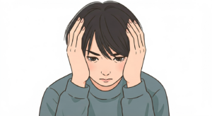 もう片頭痛で悩まない！新薬治験で未来を拓く参加ガイド【2026年最新版】 - a japanese 人物 with their head in their hands
