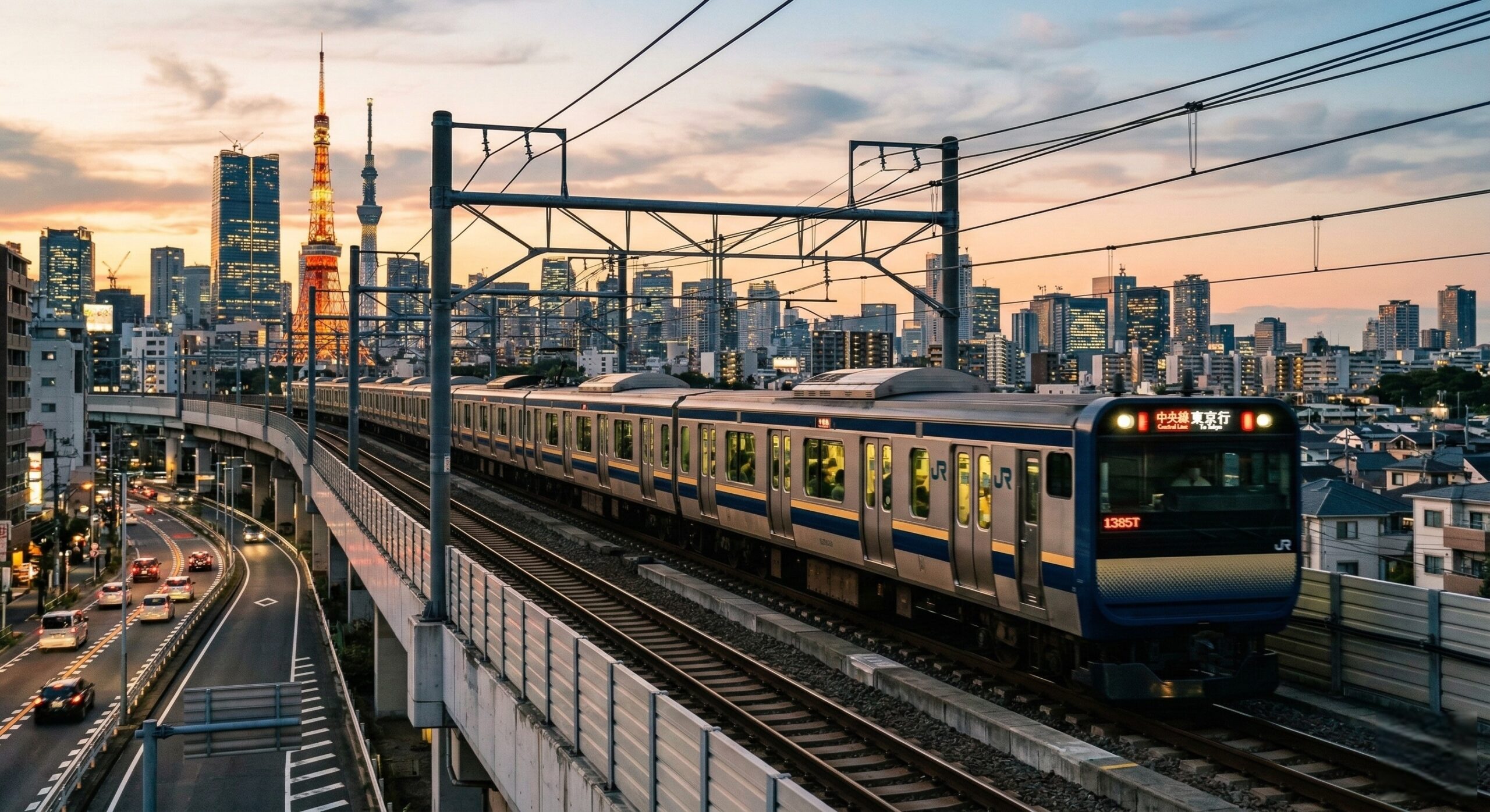 見出し1用: 関東から東京の治験へ：交通費と負担軽減費の賢いバランス戦略【2026年JR運賃改定対応】 - イメージイラスト