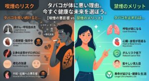 喫煙率低下は健康にどう影響した？臨床研究が示す『未来の健康』への道筋 - イメージイラスト