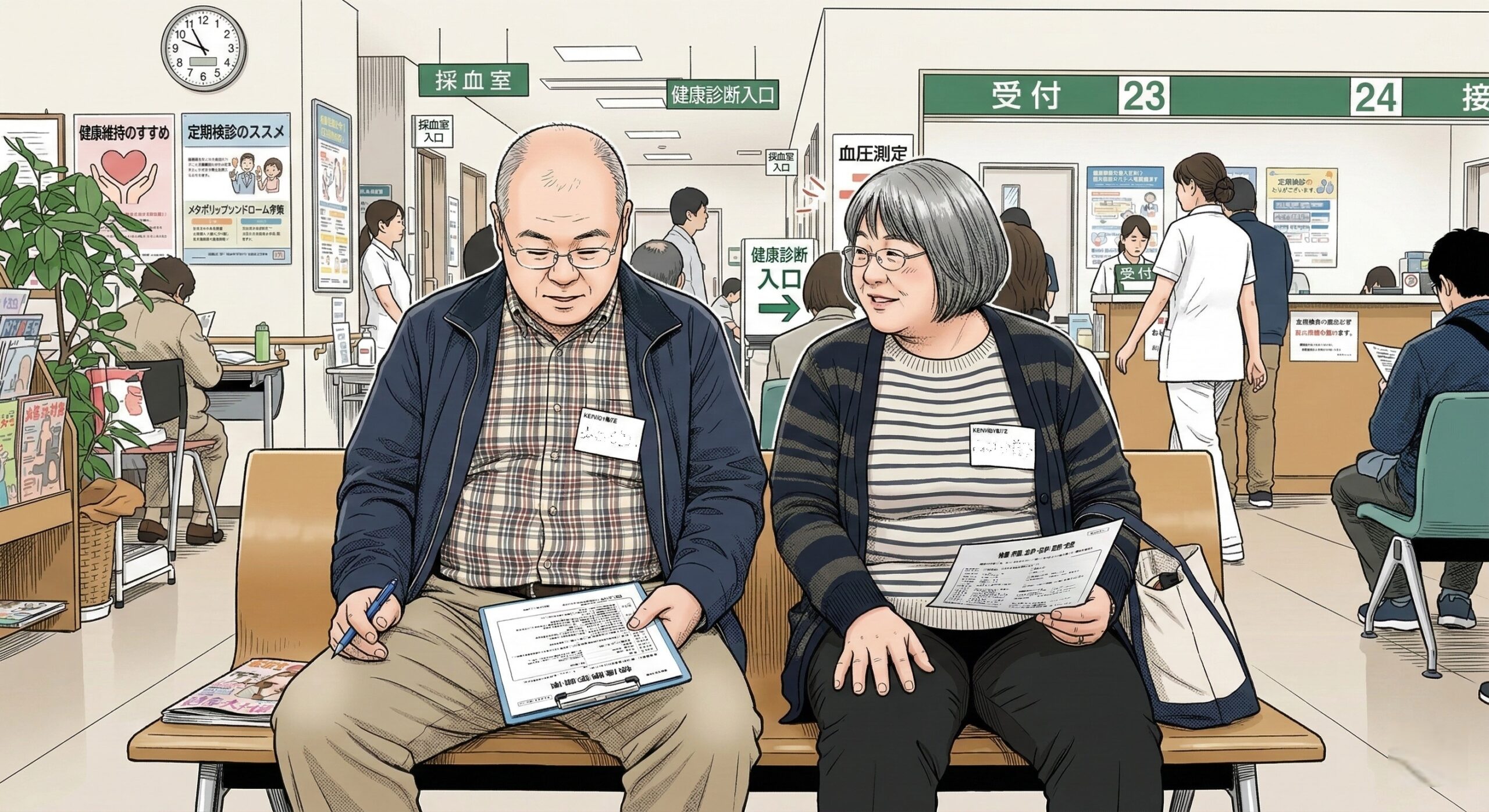 見出し1用: 中年男性の見た目改善、治験で叶える？薄毛・肥満・肌悩みを科学的に解決する道筋 - イメージイラスト