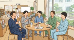 長期入院治験を「最高の自己投資期間」に変える！賢い大人のための過ごし方ガイド - イメージイラスト