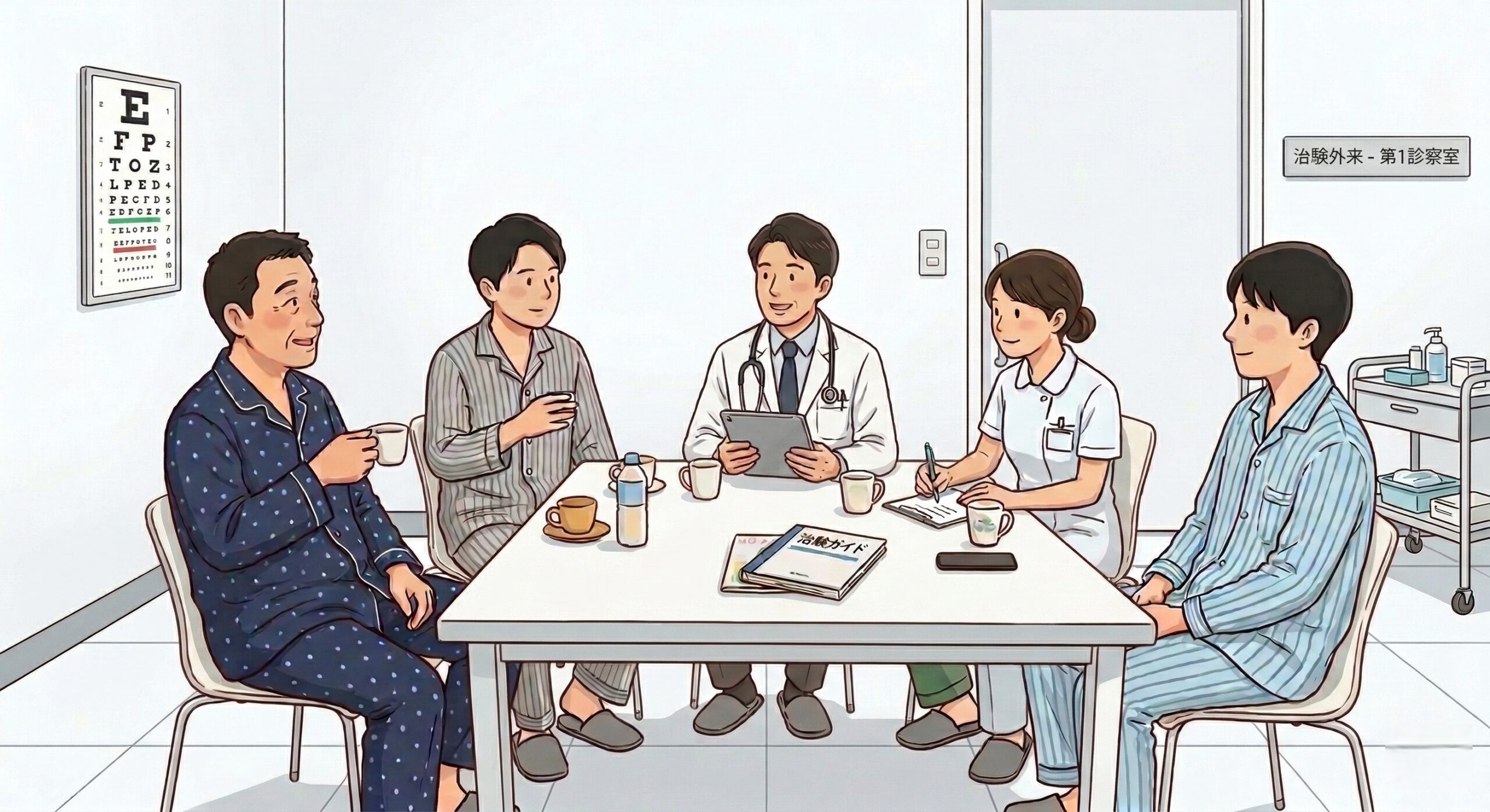 見出し2用: 長期入院治験を「最高の自己投資期間」に変える！賢い大人のための過ごし方ガイド - イメージイラスト