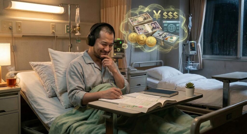 入院治験のリアル体験談3選：閉鎖空間で「時間を価値に変える」賢い過ごし方 - イメージイラスト