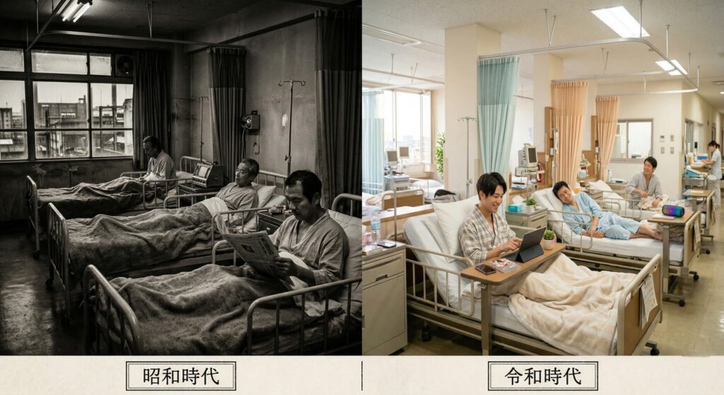 製薬会社職員が参加した治験と現代の治験：何が変わり、なぜ安全になったのか？ - イメージイラスト